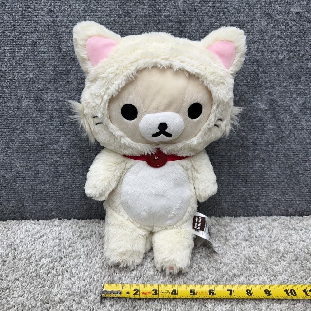 San-X Rilakkuma plush fluffy cat costume stuffed animal 13"